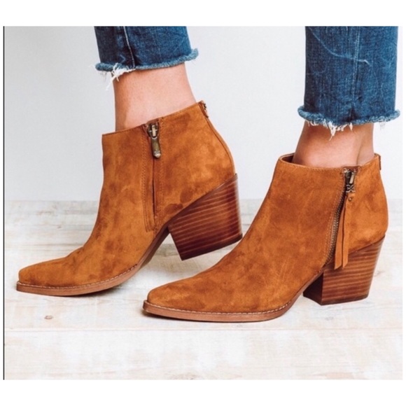 Sam Edelman Brown Suede Ankle Booties - Picture 1 of 5